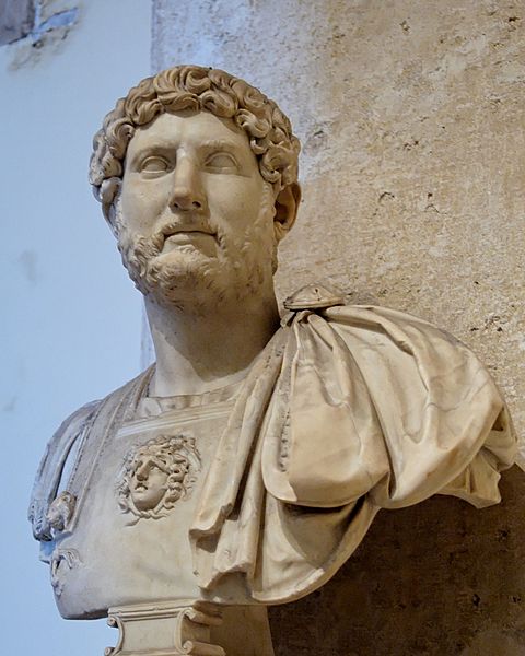Bust of Hadrian from the Capitoline Museum in Rome, Italy